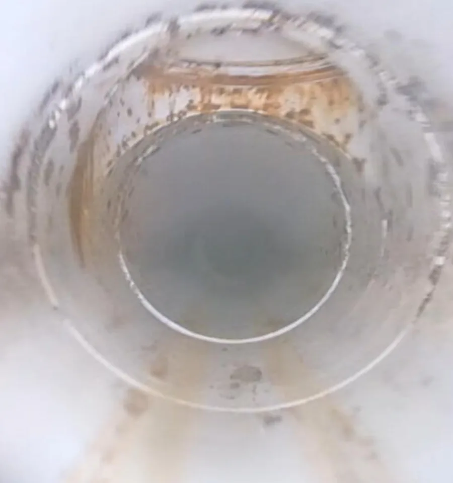 A clean, defect-free residential sewer lateral running to the city tap